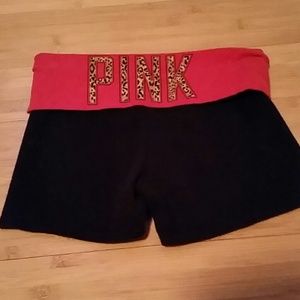 Yoga shorts and PINK half zip up