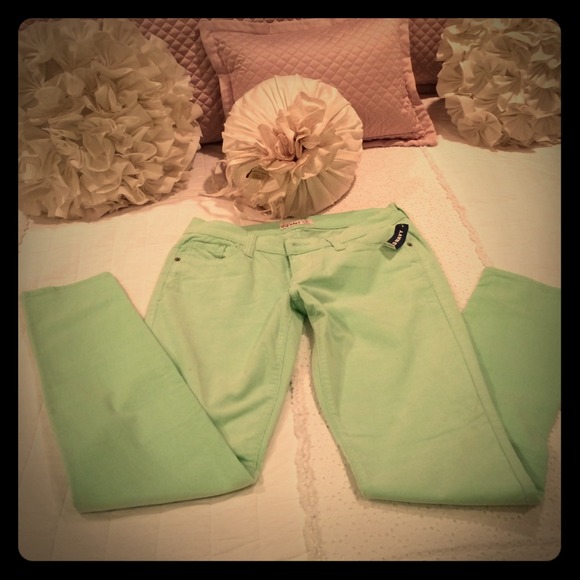 Mint Green Corduroy Perfection Skinny Stretch