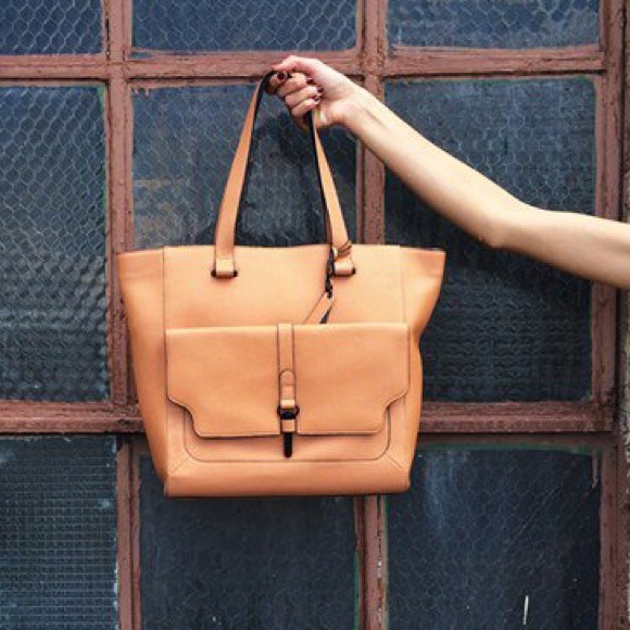 ❌SOLD❌Vince Camuto Cognac Leather Tote - Picture 2 of 4