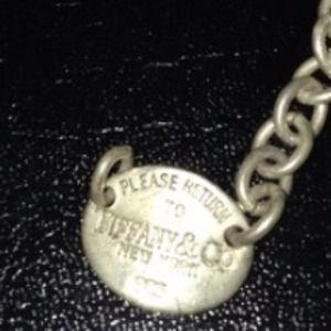Authentic Tiffany dog tag necklace