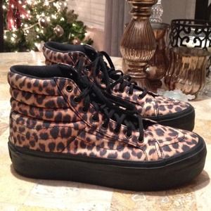 VANS SK8 HI Platform Show - Leopard Black