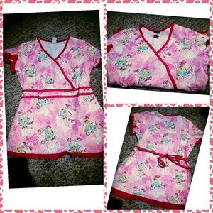 DISNEY Tinker bell Scrub top..