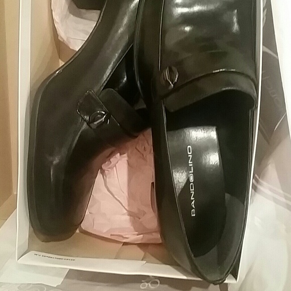 Black loafer with heel