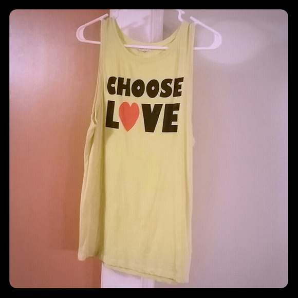 Choose love tank top loose fit