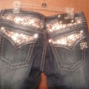MISS ME jeans Bling/sequin pockets sz 33