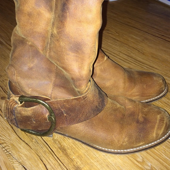 Brown women's leather boots
