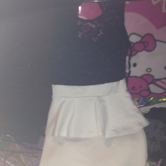 White black dress