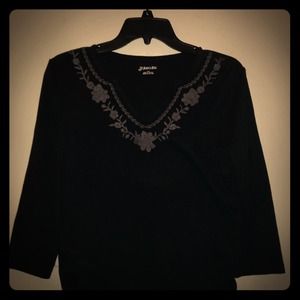 Black 3/4 length shirt