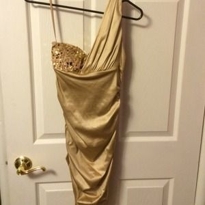 Charlotte Russe gold dress