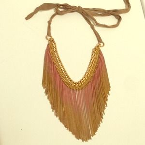 Large Juicy Couture Ombre Fringe Necklace