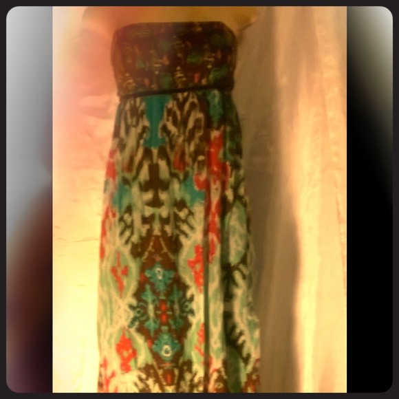 CHARLOTTE RUSSE FULL LENGTH TUBE TIE BACK DRESS