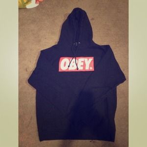 Black Original Obey hoodie (Men's Size )