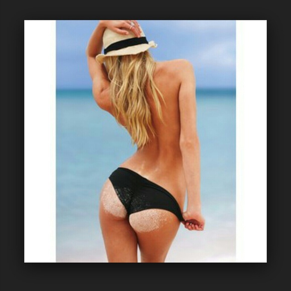 Victorias secret black with gold bikini bottoms