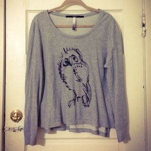 Flowy grey owl sweater