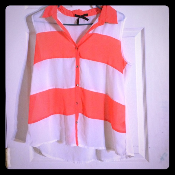 Sheer striped top.