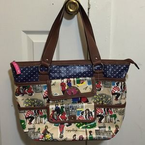Lily bloom paris zip top shopper