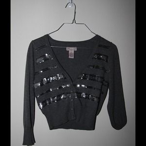 Grey Sequence Cardigan