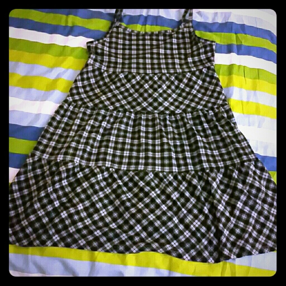 Checkered strap dress