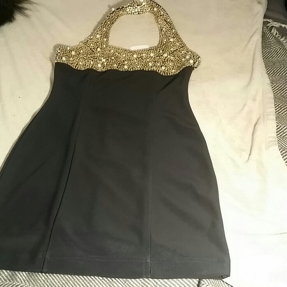 Sequins halter dress