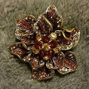 Gorgeous broach with brown stones!