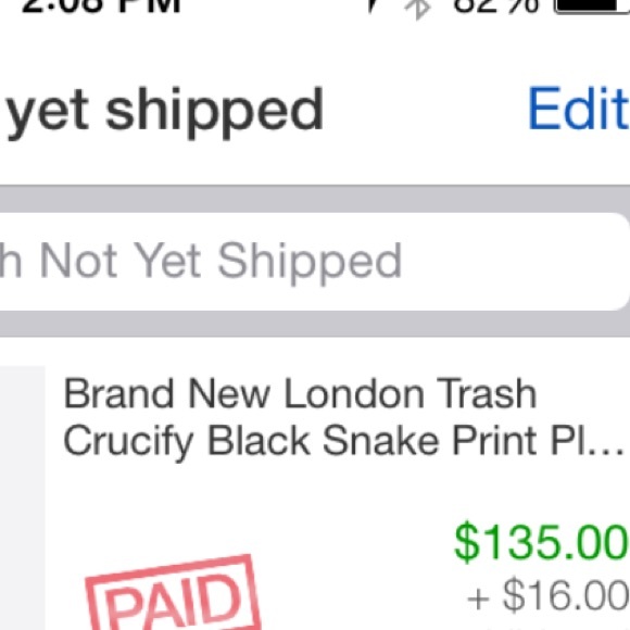 Sold on eBay London Trash Crucify Platform Boot 7"