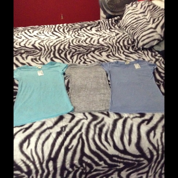 Three see through tops three lace back tank bundle