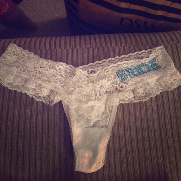 Bride panties with blue rhinestones! NWOT