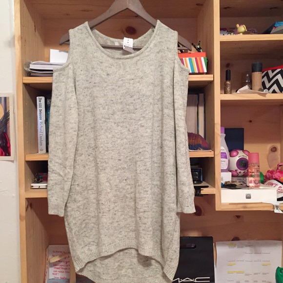 LF Millau Cut it out cold shoulder sweater dress