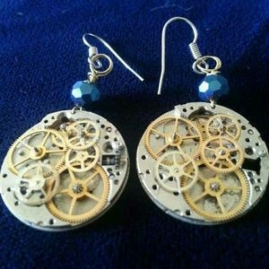 Handmade Steampunk inspired earrings