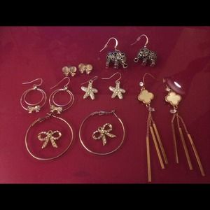 6 pair earrings