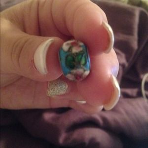 Pandora charm bracelet flower accent bead