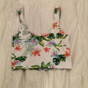 American Apparel: floral print crop tank