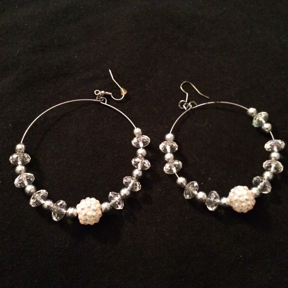 Beaded hoop earrings