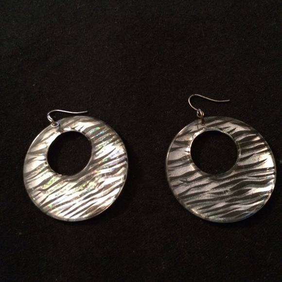 Plastic hoop earrings