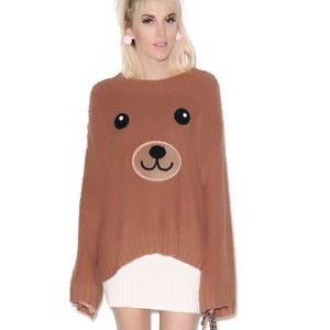 WildFox Teddy Bear over sized chunky sweater