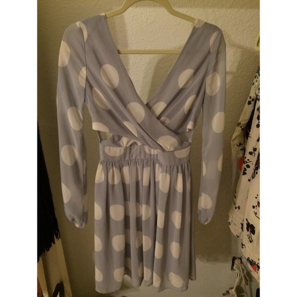 Lulu's lavender polka dot dress
