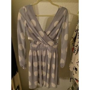 Lulu's lavender polka dot dress