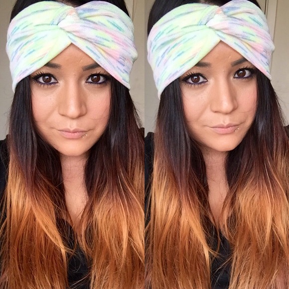Faux turban in funfetti