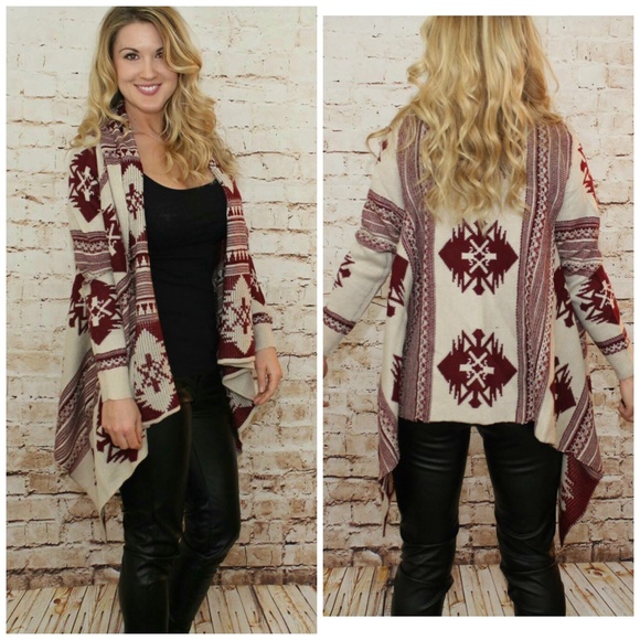 Aztec Cardigan Open Sweater!๐Host Pick 12-28-14๐ - Picture 3 of 3