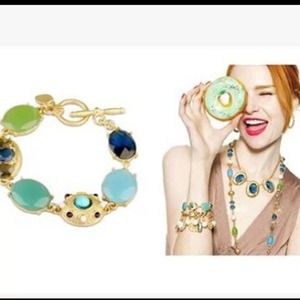 Betsey Johnson Gemstone Bracelet blue & green