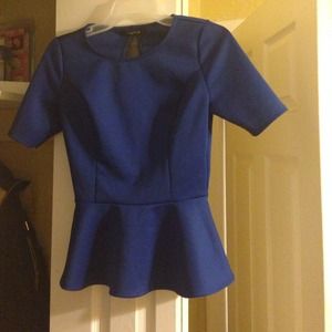 Royal blue Peplum top