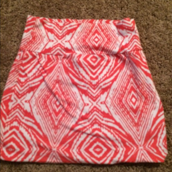 Orange and white tribal bodycon