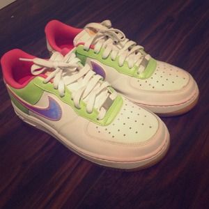 rainbow colored Nike air forces