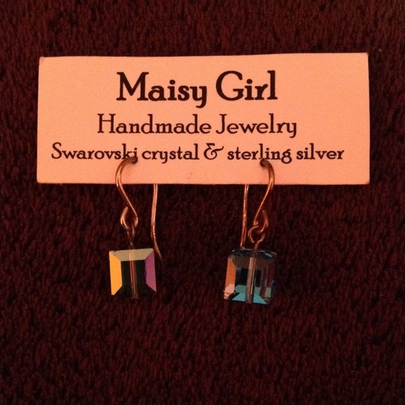 Blue Swarovski crystal earrings