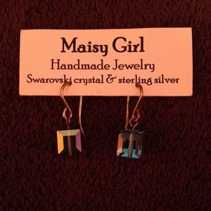 Blue Swarovski crystal earrings