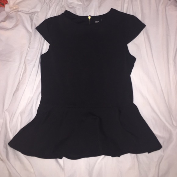 ASOS black peplum top size US 8