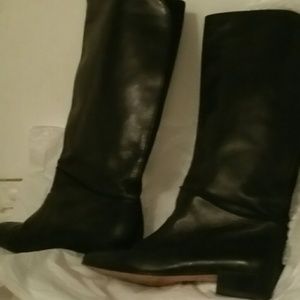 Bally black leather boots