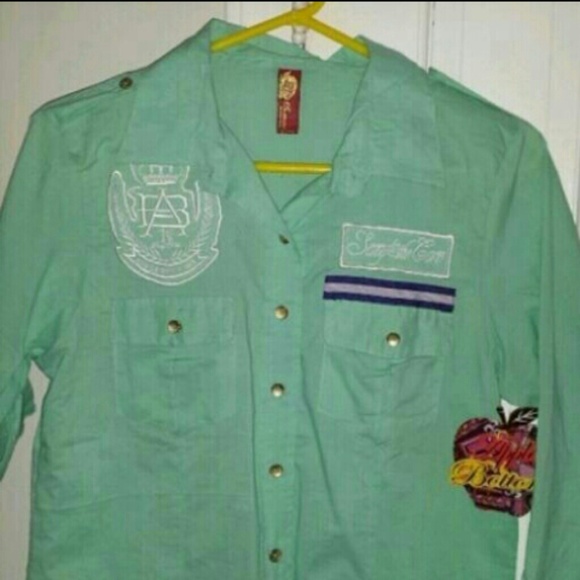 ☕️Cute Mint green Rocawear button down
