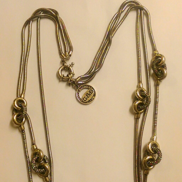 Stunning long necklace Giles and Brother authentic