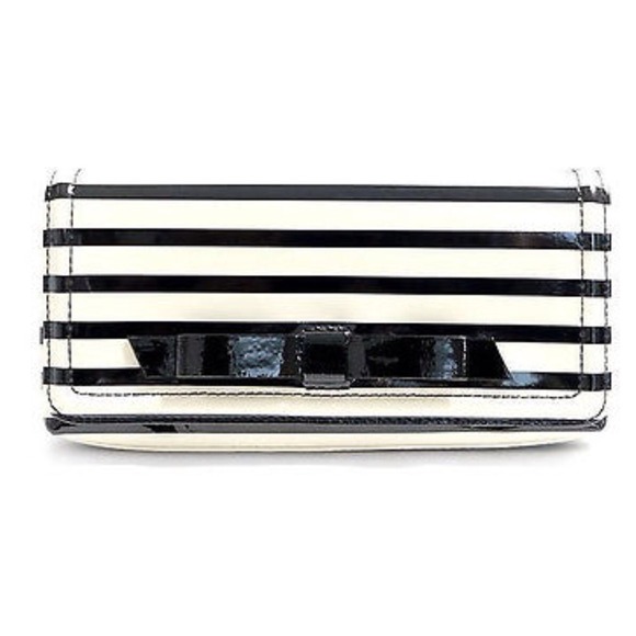 Kate Spade Keira Chelsea Park striped clutch